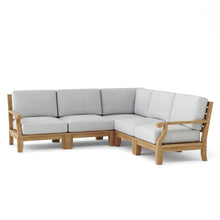 Handsome 5-Piece Sectional in Teak, Radiates Quality At First Glance, Allows You To Bask In Comfort Without a Vacation.