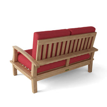 Brianna Deep Seating Loveseat + Cushion, 32 H x 52 W x 27 L, Crafted From Premium Teak, Adds Prominence To Your Patio.
