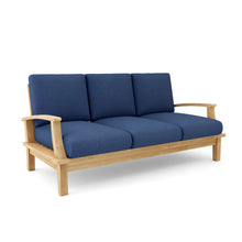 Sink Into This Brianna Deep Seating Sofa + Cushions, 32 H x 71 W x 27 L, Masterfully Crafter From Solid Teak, Can Last Generations.