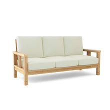Quality Deep Seating Sofa Crafted In Teak, 32 H x 71 W x 29 L, Allows You To Rest Your Mind, Body & Spirit.