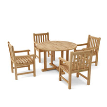 Nimble 5-Piece Teak Dining Set, Masterfully Created So You Can Toast With A Small Group Of Friends.