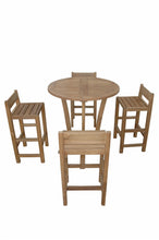 Descanso Sedona 5-Pieces Bar Set, Crafted In Solid Teak & Sanded Smooth To Natural Form, Arrives Free In 5 - 9 Working Days.