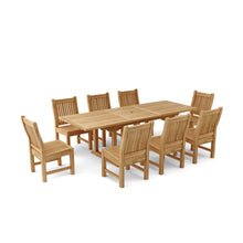 Handsome Teak 9-Piece Dining Set That Seats 8, Leaf Extension Can Seat 10 People. A Set That'll Impress Your Friends & Family.