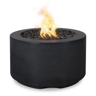 32" x 18" Round Florence Fire Pit - GFRC Concrete - Ash - Match Lit - Natural Gas