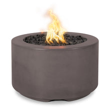 32" x 18" Round Florence Fire Pit - GFRC Concrete - Ash - Match Lit - Natural Gas