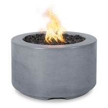 32" x 18" Round Florence Fire Pit - GFRC Concrete - Ash - Match Lit - Natural Gas