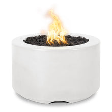 32" x 18" Round Florence Fire Pit - GFRC Concrete - Ash - Match Lit - Natural Gas