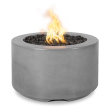 32" x 18" Round Florence Fire Pit - GFRC Concrete - Ash - Match Lit - Natural Gas