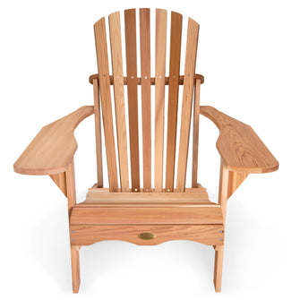 Cedar Adirondack Chair and Ottoman - Handcrafted In Canada With Rot Resistant, Untreated, Western Red Cedar.