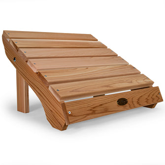 Cedar Adirondack Chair and Ottoman - Handcrafted In Canada With Rot Resistant, Untreated, Western Red Cedar.