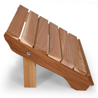 Cedar Adirondack Chair and Ottoman - Handcrafted In Canada With Rot Resistant, Untreated, Western Red Cedar.