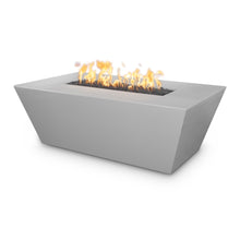 60" Rectangular Angelus Fire Pit - GFRC Concrete - Ash - Match Lit - Natural Gas