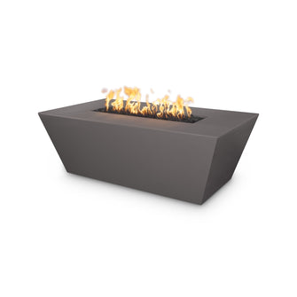 60" Rectangular Angelus Fire Pit - GFRC Concrete - Ash - Match Lit - Natural Gas