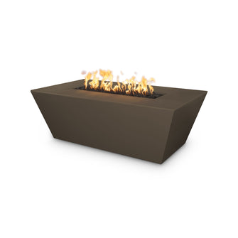 60" Rectangular Angelus Fire Pit - GFRC Concrete - Ash - Match Lit - Natural Gas