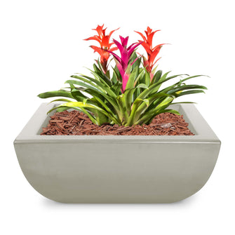 24" Square Avalon Planter Bowl - GFRC Concrete - Ash -