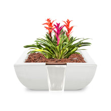 24" Square Avalon Planter & Water Bowl - GFRC Concrete - Ash -