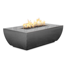 48" X 15" Rectangular Avalon Fire Pit - Powder Coated Metal - Black - Match Lit - Natural Gas