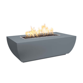 48" X 15" Rectangular Avalon Fire Pit - Powder Coated Metal - Black - Match Lit - Natural Gas