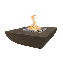 42" Square Avalon Fire Pit - GFRC Concrete - Ash - Match Lit - Natural Gas