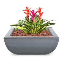 24" Square Avalon Planter Bowl - GFRC Concrete - Ash -