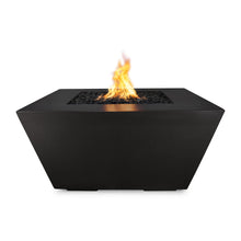 36" Square Redan Fire Pit - GFRC Concrete - Ash - Match Lit - Natural Gas