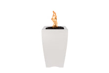 20" Square Baston Fire Pillar - GFRC Concrete - Ash - Match Lit - Natural Gas