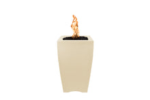 20" Square Baston Fire Pillar - GFRC Concrete - Ash - Match Lit - Natural Gas