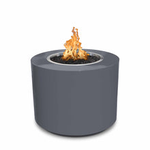 30" Round Beverly Fire Pit - Powder Coated Metal - Black - Match Lit - Natural Gas