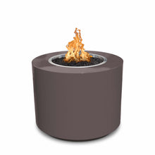 30" Round Beverly Fire Pit - Powder Coated Metal - Black - Match Lit - Natural Gas