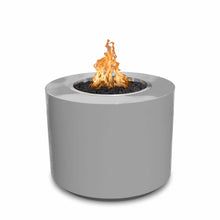 30" Round Beverly Fire Pit - Powder Coated Metal - Black - Match Lit - Natural Gas