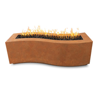 60" Rectangular Billow Fire Pit - Copper - Match Lit - Natural Gas
