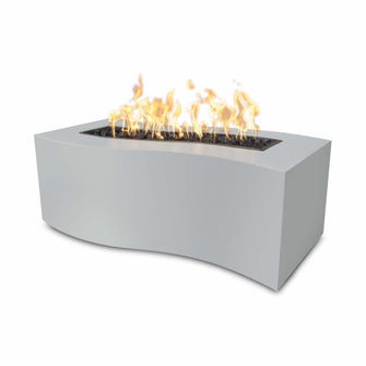 60" Rectangular Billow Fire Pit - Powder Coated Metal - Black - Match Lit - Natural Gas