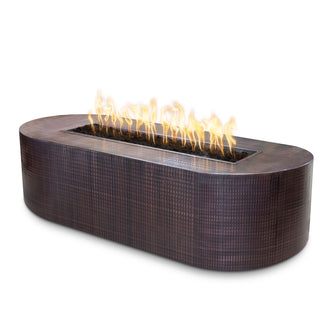 48" Rectangular Bispo Fire Pit - Copper - Match Lit - Natural Gas