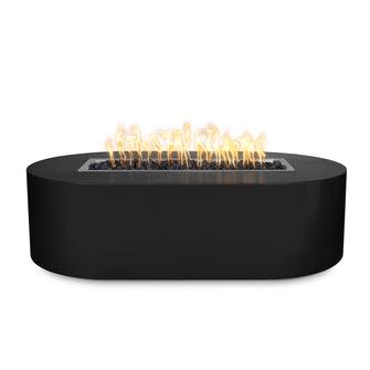 48" Rectangular Bispo Fire Pit - Powder Coated Metal - Black - Match Lit - Natural Gas