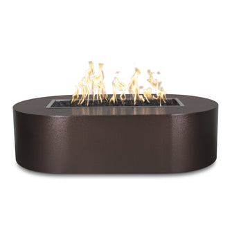 48" Rectangular Bispo Fire Pit - Powder Coated Metal - Black - Match Lit - Natural Gas