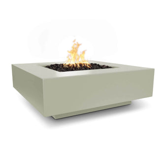 36" Square Cabo Fire Pit - GFRC Concrete - Ash - Match Lit - Natural Gas