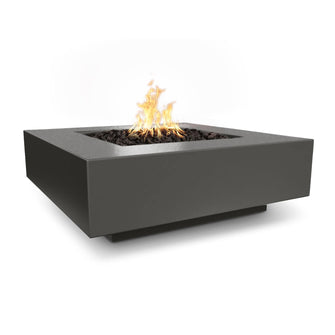 36" Square Cabo Fire Pit - GFRC Concrete - Ash - Match Lit - Natural Gas