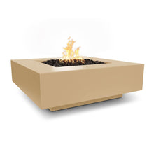 36" Square Cabo Fire Pit - GFRC Concrete - Ash - Match Lit - Natural Gas
