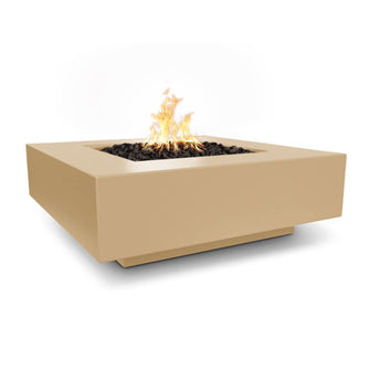 36" Square Cabo Fire Pit - GFRC Concrete - Ash - Match Lit - Natural Gas