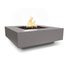 36" Square Cabo Fire Pit - GFRC Concrete - Ash - Match Lit - Natural Gas