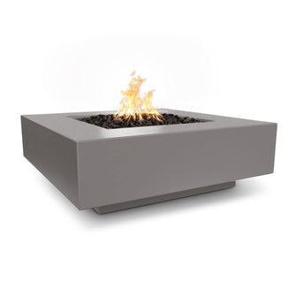36" Square Cabo Fire Pit - GFRC Concrete - Ash - Match Lit - Natural Gas