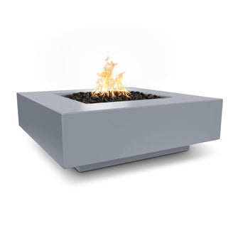 36" Square Cabo Fire Pit - GFRC Concrete - Ash - Match Lit - Natural Gas