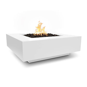 36" Square Cabo Fire Pit - GFRC Concrete - Ash - Match Lit - Natural Gas