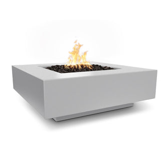 36" Square Cabo Fire Pit - GFRC Concrete - Ash - Match Lit - Natural Gas