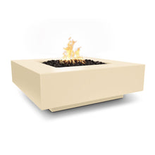 36" Square Cabo Fire Pit - GFRC Concrete - Ash - Match Lit - Natural Gas