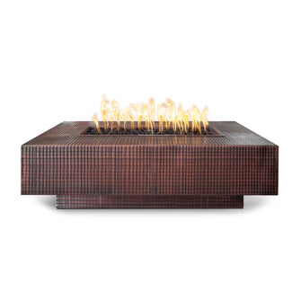56" Rectangular Cabo Fire Pit - Copper - Match Lit - Natural Gas