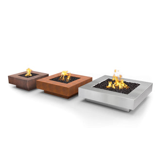36" Square Cabo Fire Pit - Copper - Match Lit - Natural Gas