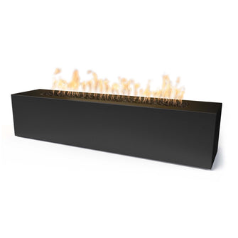 72" Rectangular Carmen Fire Pit - Powder Coated Metal - Black - Match Lit - Natural Gas