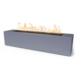 72" Rectangular Carmen Fire Pit - Powder Coated Metal - Black - Match Lit - Natural Gas