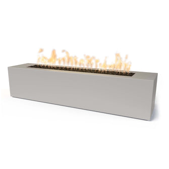 72" Rectangular Carmen Fire Pit - Powder Coated Metal - Black - Match Lit - Natural Gas